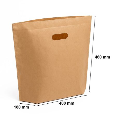Torba papierowa cateringowa z dnem klockowym 480x180x460 mm 90 gsm