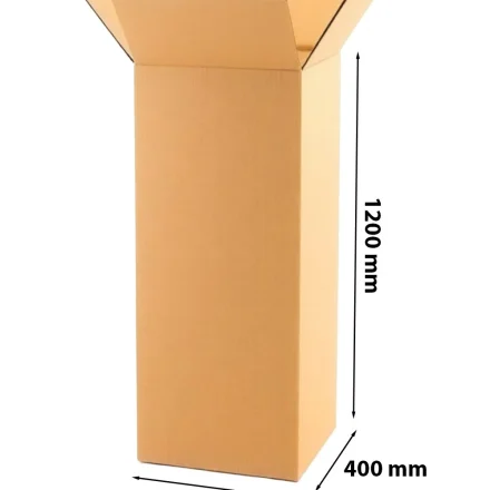 Karton klapowy 400x400x1200 mm C500, duże pudło kartonowe do wysyłki
