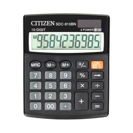 Kalkulator biurowy Citizen SDC-810BN 10 cyfr czarny, zasilanie solarne