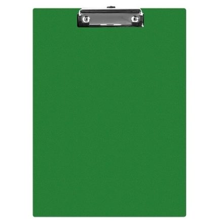 Clipboard podkładka PVC A5 zielona z zaciskiem i kieszonką na długopis
