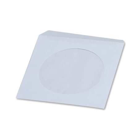 Koperty papierowe białe na płyty CD i DVD z oknem 125x125 mm 100 szt.