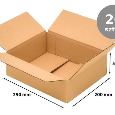 Karton klapowy 250x200x50 mm B320 brązowy do Paczkomatu A 20 szt.