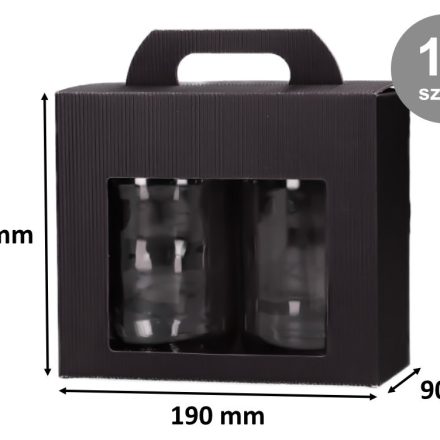 Pudełka karbowane kartonowe na 2 słoiki 0,9l 190x90x160mm 10szt