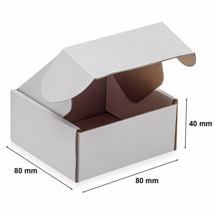 Kartonik wykrojnikowy 80x80x40mm F427 biały do paczkomatu InPost XS