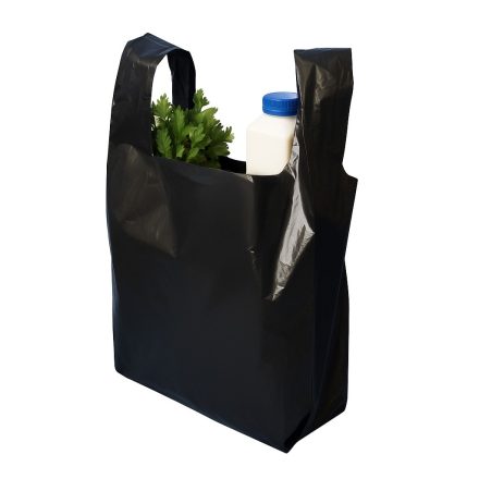 Reklamówka foliowa LDPE na zakupy 30x55 cm czarna, opakowanie 50 szt.
