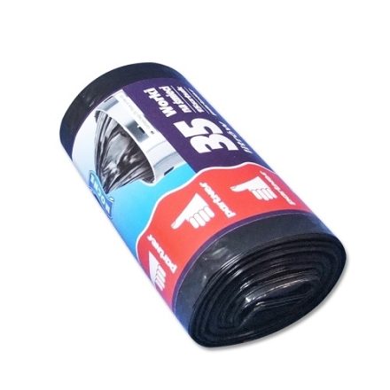 Mocne worki na śmieci LDPE 35 l A15 czarne 50 x 60 cm rolka 15 szt.