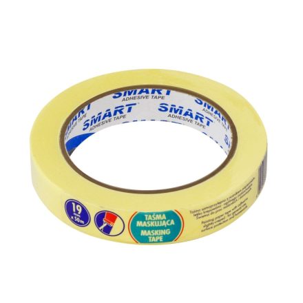 Taśma malarska papierowa SMART żółta 19 mm x 50 m do maskowania