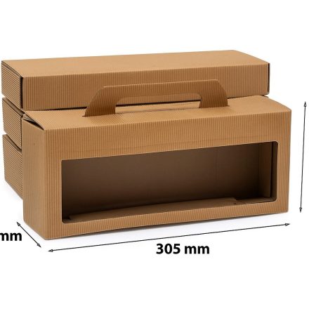 Pudełka kartonowe karbowane na 4 słoiki 0,35 l 305x72x123 mm 10 szt.